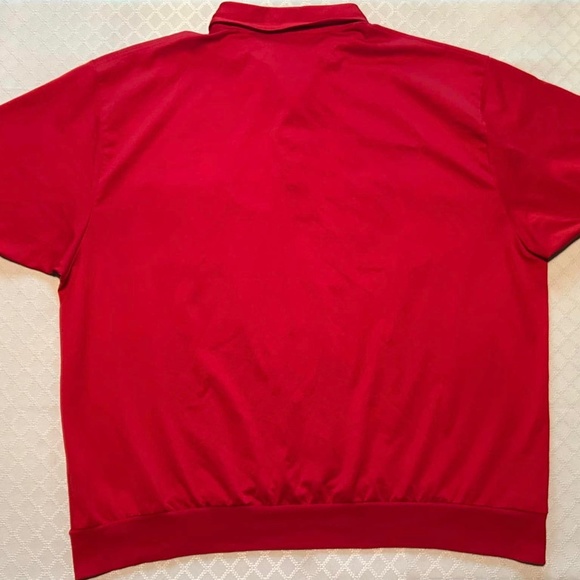 Size 3X Men's Alan Stuart Red Short Sleeve Polo Style Waistband - Picture 3 of 8